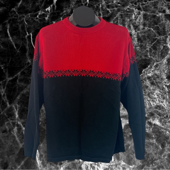 Snowflake Geometrical Color Block Sweater - Picture 1 of 9